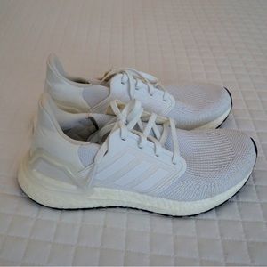 Adidas Ultraboost (men’s 6.5 but fits women’s 7.5 perfectly)! White. Worn twice.